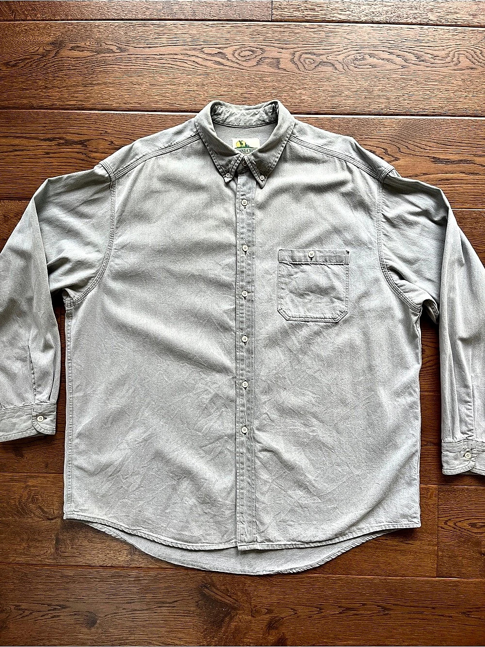 Vintage Moose Creek Men's Gray Button Down Shirt Size XL
